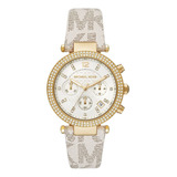 Reloj Mujer Michael Kors Mk6916 Cuarzo Pulso Blanco En Pvc