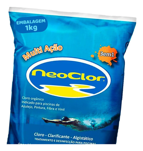 Neoclor Cloro Multi Ação 1kg Piscina Estabilizado Granulado