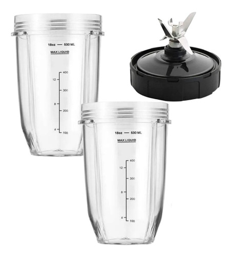 Paquete Nutrininja Vasos 18oz Con Aspa 6 Aletas Hembra