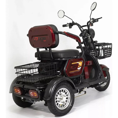 Triciclo Elétrico Duos Zube-350 500w Cinza Três Assentos Cor Vermelho | MercadoLivre