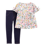 Carters Set 2 Piezas Remera Calza Floral 1j337710