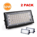 X2 Reflector Led 50 Wats 4500 Lumen Blanco Frío 50w Potencia