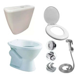 Combo Inodoro Ferrum Mochila Pvc Asiento Pvc + Mayo Bidet Ga