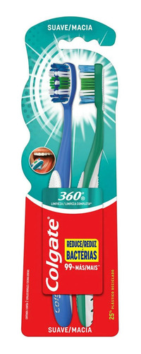 Cepillo Dental 360° Suave 2un Limpieza Completa Colgate