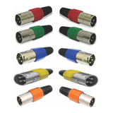 20 Piezas Conector Canon Xlr Dmx Plug Macho Varios Colores