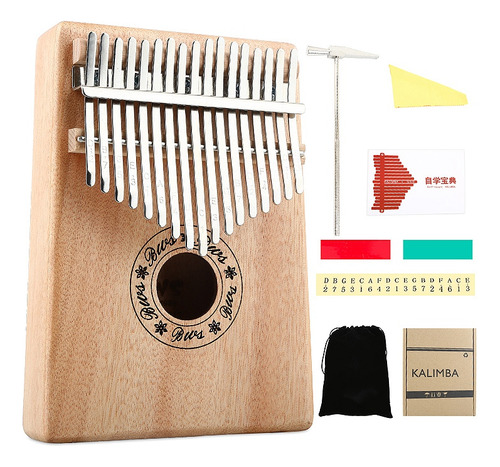 Piano Kalimba Thumb De 17 Teclas, Música Con Cuerpo De Mader