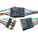 Kit Conector Pacha 6 Vías Automotriz Intemperie Con Cables