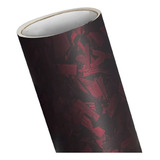 Vinil Wrap Fibra Carbono Forjado Rojo Mate Luxury Pet 1x1.5m