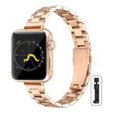 Pulseira Fina De Aço Feminina Para Apple Watch Ultra 7 8 9 6