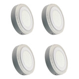 Pack4 Foco Panel Plafón Led Bicolor Sobrepuesto 12+4w Redond