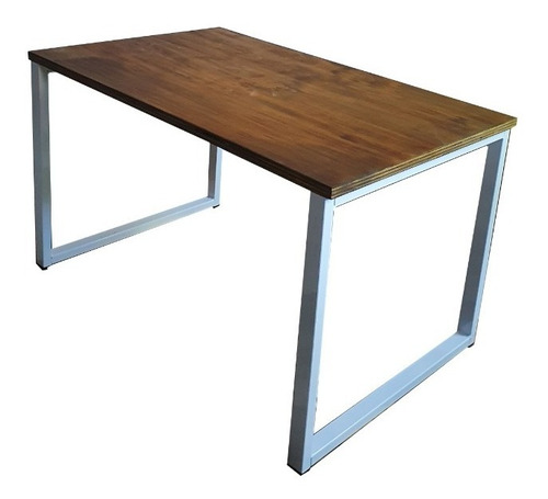 Mesa Ratona Industrial 100x50x45cm Hierro Y Madera Epoxi 