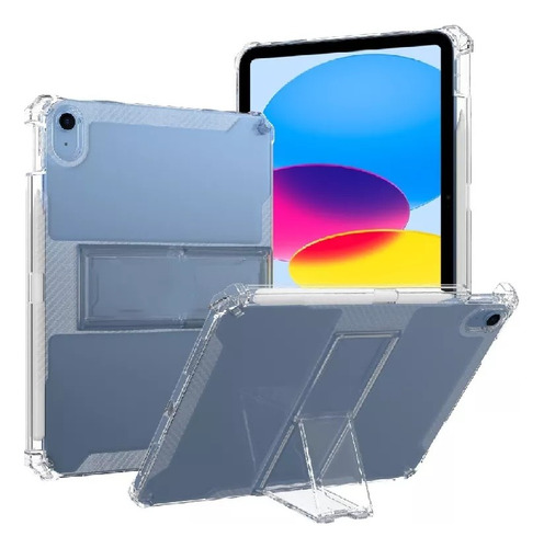 Goma Antichoque Transparente Para iPad + Soporte