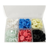 Kit  Broches Plásticos Snaps 10-10 + Caja Organizadora