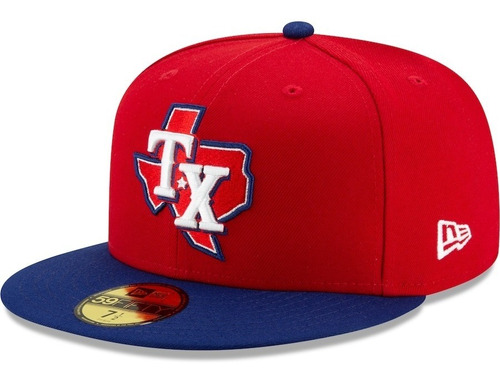 Gorra New Era  Rangers Texas 59fifty Plana Rojo Alterna 3