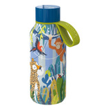 Botella 330ml Solid Kids Acero Inox Correa Diseños Wabro Color Selva