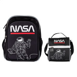 Kit Mochila Y Lonchera Escolar Nasa Edición Minimalista