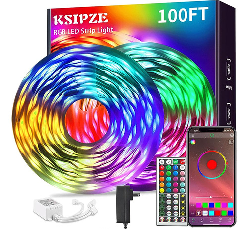 Tira De Luces Led Ksipze De 100 Pies (2 Rollos De 50 Pies)