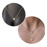 Colar Feminino Ponto De Luz Banho 18k