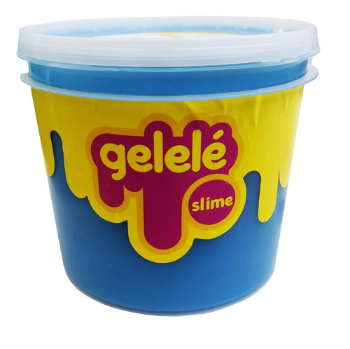 Balde De Slime Gigante Color Tradicional  Gelelé 1,5 Kg