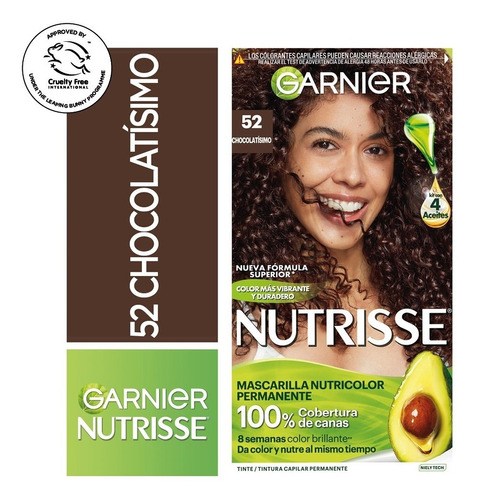 Tintura Garnier Tono 52 Chocolatísimo Nutrisse