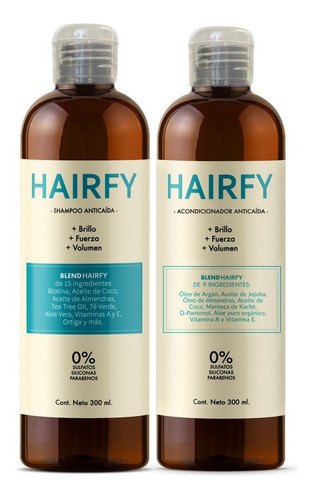 Shampoo Y Acondicionador Anticaída Hairfy - 300 Ml - Biotina