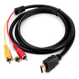 Duoyhiel Cable Hdmi A Rca, Cable Hdmi Macho De 5 Pies A Av 3