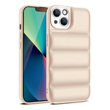 Funda Protector Para iPhone Tpu Puffer Con Cubre Camara