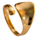 Anillo Mujer Ajustable Acero Baño De Oro 18k Regalo De Moda