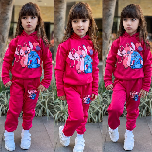 Conjunto De Frio Infantil Feminino Moletom Blusa E Calça