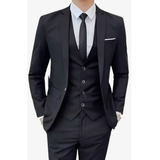Terno Slim Masculino Kit Paletó + Camisa + Gravata + Calça 