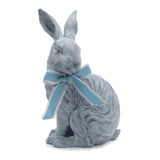 Coelho Rabit Blue Jeans Em Resina 18x32x16 Cm 2 Kg