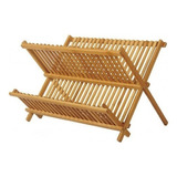 Secaplato Escurridor Plegable Bamboo Bambu 16 Platos 42cm A1 Color Marrón