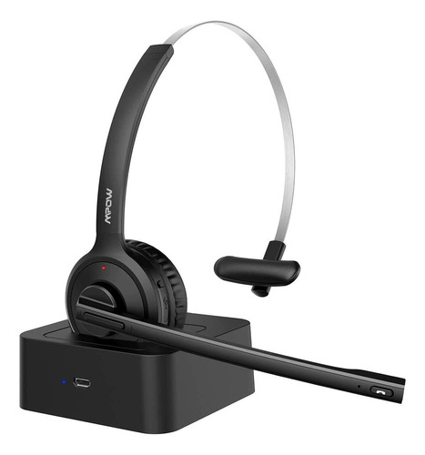 Auricular Mpow M5 Pro Bt Con Microfono Base De Carga 18hs Bk