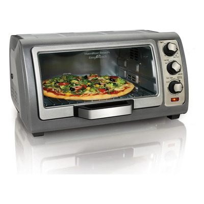 Horno Tostador Hamilton Beach 3 En 1 Easy Reach 6 Rebanadas Color Plateado - Bueno (Reacondicionado) | Envío gratis
