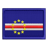 Patch Bordado Bandeira 7x5cm Cabo Verde - País