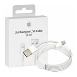 Cabo iPhone Lightning 2 Metros Lacrado Para iPhone Garantia