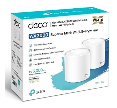 Tp-link Deco X60(2-pack) Whole-home Mesh Wi-fi 6 Ax3000 Dual