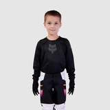 Polera Moto Infantil 180 Blackout Negro Fox