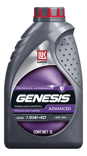 Aceite Motor Sintético Lukoil Genesis Advanced Sae 15w-40 1l