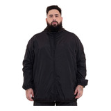 Jaqueta Corta Vento Liso Preto Plus Size G1 G2 G3 G4