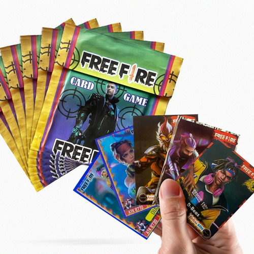 Kit Brinquedo Cartinhas Free Fire 200 Cards - 50 Pacotes