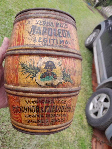 Antigua Lata Yerba Napoleon  1.700 Kg Cosecha 1941