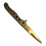 Navaja Cuchillo Táctico Dorado Plegable Survivor Gold 18.5cm