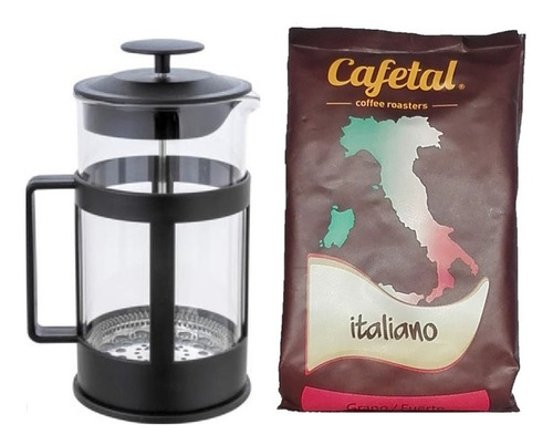 Oferta Cafetera Francesa 300 Cc + Café Tipo Italiano 250 Gr