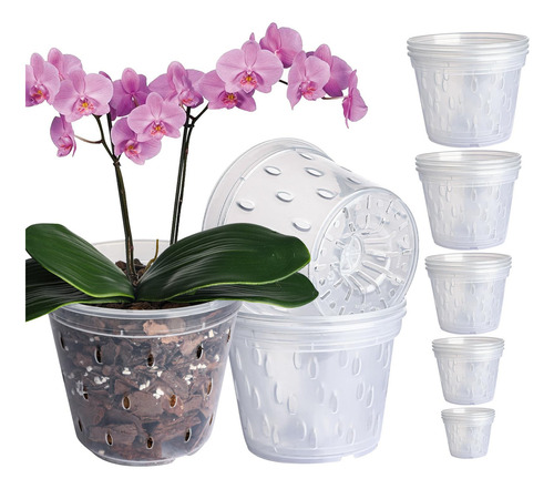 Doter Macetas De Orquídeas Variadas, 12 Paquetes (5.6 Pulgad