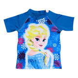 Remera Agua Frozen Ana Elsa Protección Uv Malla Baño