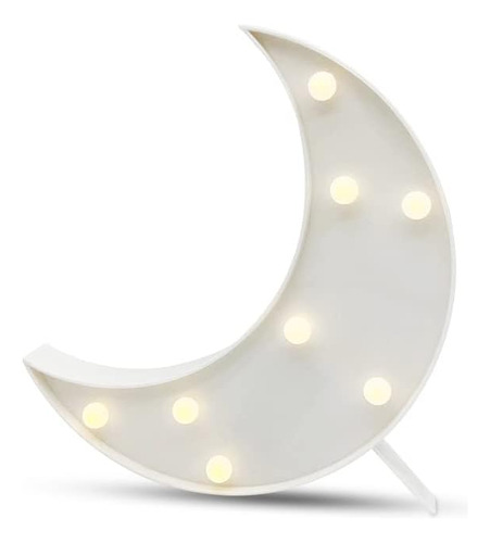 Lampara Led Decorativa De Noche Con Forma De Luna Crecien...