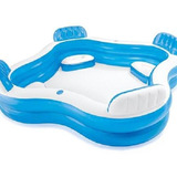 Piscina Familiar Com Assentos E Porta Copos 990 Litros Intex