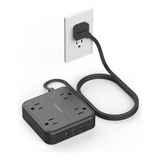 Regleta Multicontacto Usb C,extensión Plana Pared Para