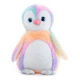 Peluche Pingüino Arcoíris 30 Cm Animales Zoológico Ombrez